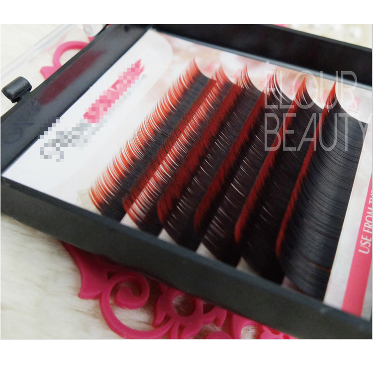 New popular blue green red  colored false eyelashes extensions ES35